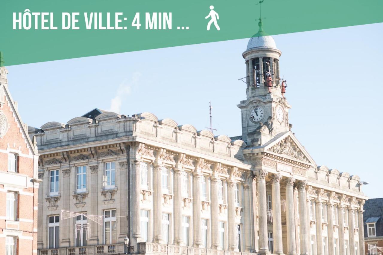 Appartement *Maison Bel-Étage-Netflix-Wifi-Coeur de ville* à Cambrai Extérieur photo